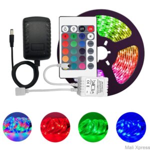 rgb-led-strip-light-5-metres-with-24-keys-remote-control-and-2amps-dc12v-adaptor-smd2835-48leds-per-metre-rgb-color-changing-led-strip-light-ceiling-lamp