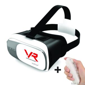 VR BOX 2.0 Version Headset Virtual Reality 3D Glasses For 3.5 to 6.0 inch Smartphone with Bluetooth Controller Universal Virtual Reality Goggles 3D Glasses VR Box Virtual Reality 3D Glasses and Bluetooth Remote Controller